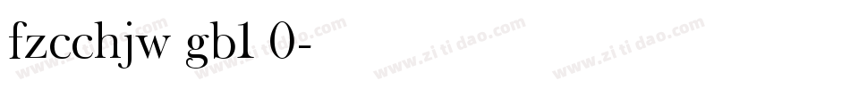 fzcchjw gb1 0字体转换